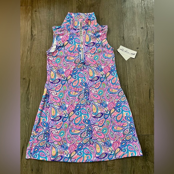 Lulu-B Dresses & Skirts - Lulu B Paisley UPF 50+ Sleeveless Zip Neck Dress NWT Medium new with tags resort